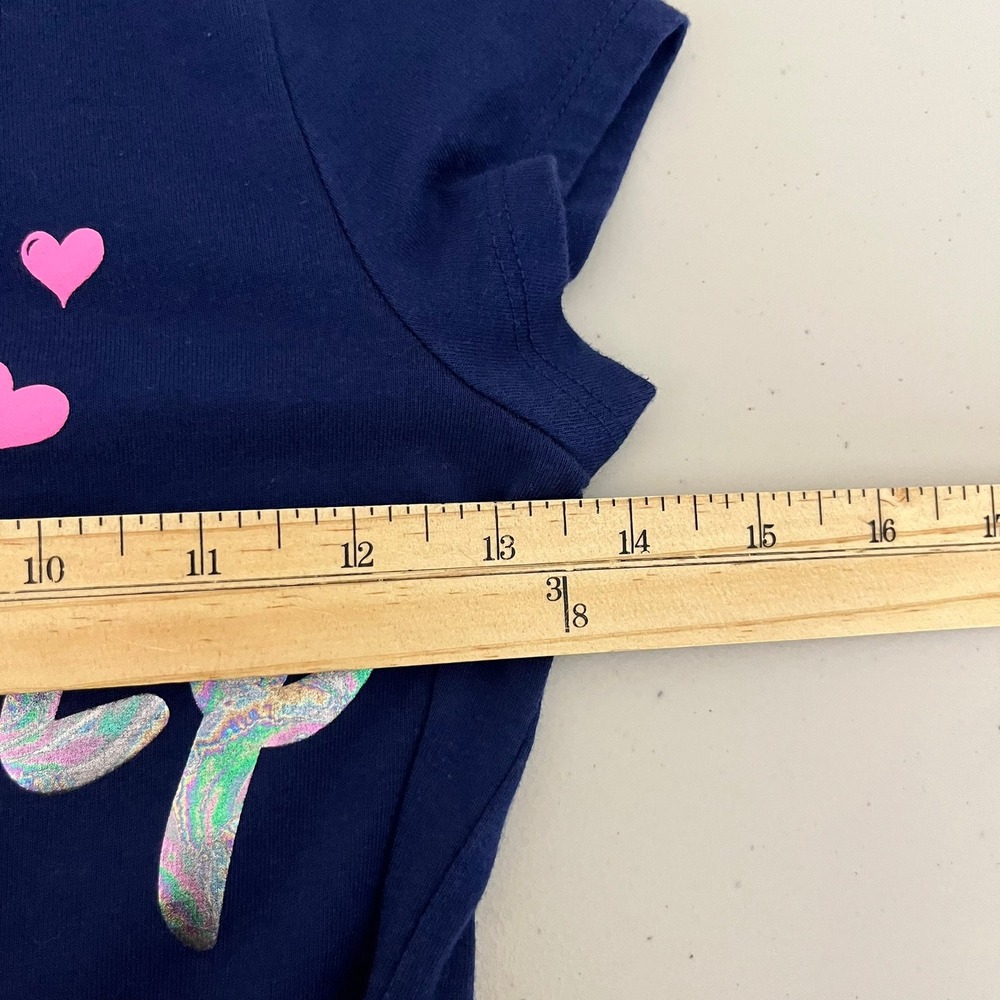 Disney Girls Blue Dress Silver Holographic Logo Pink‎ Braided Belt Size 10/12 - Picture 5 of 13